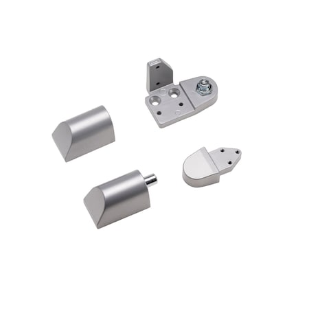 Global Door Controls Amarlite Style 3/4 in. Left Hand Offset Door Pivot Hinge Set for Adams Rite Type Storefront Door in Aluminum TH1112-LH-AL